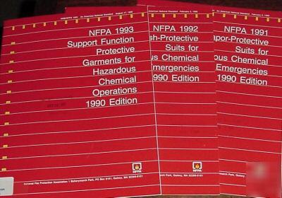 Nfpa standards- hazardous chemical protective garments