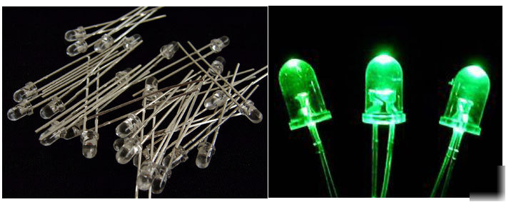10 sets 5MM green 12V ready 6500MCD led leds