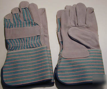12 pr leather work glove garden safety gauntlet ++ $40