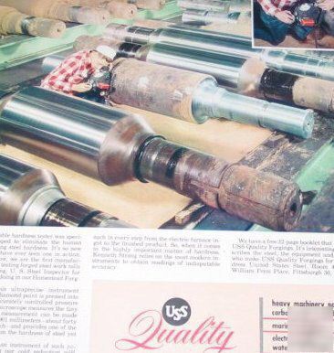 U.s. united states steel heavy forgings pgh-3 1950S ads