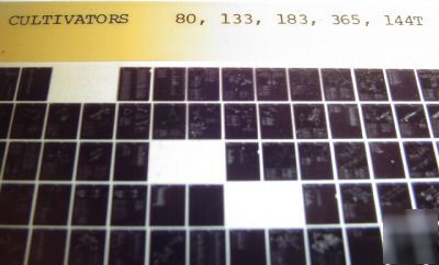 Ih 80 to 144T cultivator parts book catalog microfiche