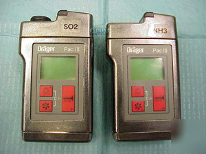 2 drager pac iii hygiene 4530011 gas detector monitors