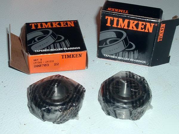 (2) timken tapered roller bearing set #2 LM11949-10