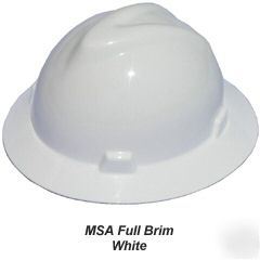 Msa hardhat white brim ratchet