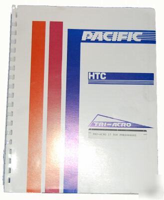 Pacific tri-acro 17 ton press brake operation manual