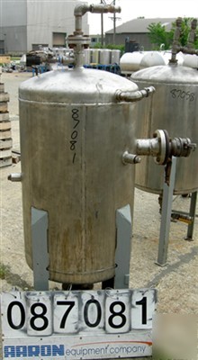 Used: tank, 75 gallon, 316 stainless steel, vertical. 2