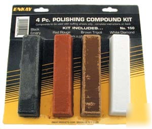4 pc. jewelers rouge & polishing compound kit