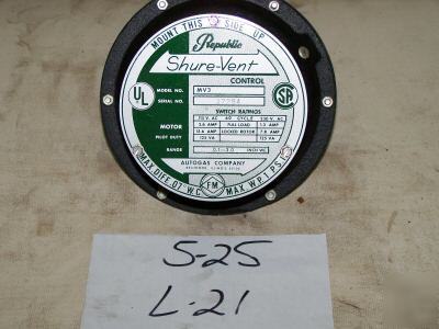 1 autogas co shure-vent control 37294 model MV3