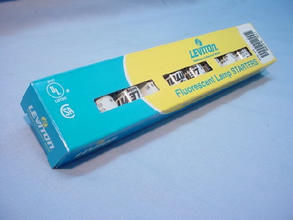 100 leviton fluorescent starters fs-12 32W lamps 13885