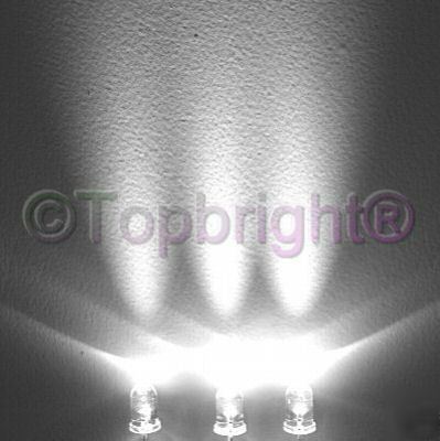200X ultrabright white led 3MM 6,000MCD free/r/ship