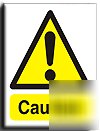 Caution sign-adh.vinyl-200X250MM(wa-048-ae)