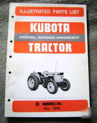 Kubota M4050 M4050DT tractor parts catalog manual book