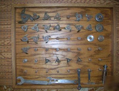 Rockwell heavy duty wood shaper, blades, & rack