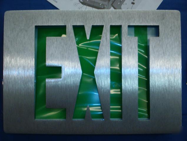New -lithonia die cast aluminum emerg. l.e.d. exit sign 