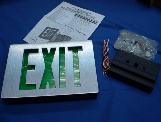 New -lithonia die cast aluminum emerg. l.e.d. exit sign 