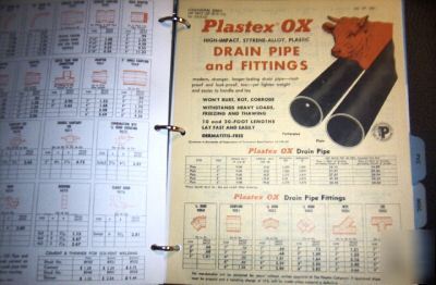 1963 plastex plastic pipe catalog, columbus, ohio