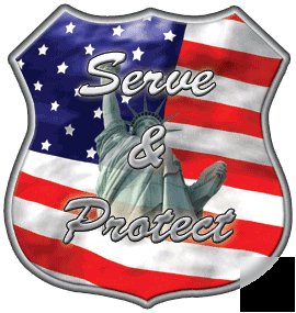 Police serve & protect shield digital reflective decal