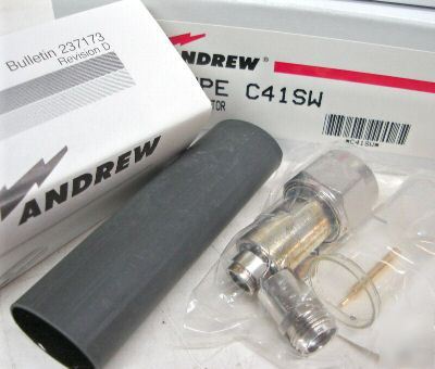 New connector heliax coax andrew n type C41SW 4 items