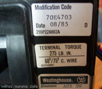 New 350 amp 3 pole 240VAC westinghouse DA3350W oldstock