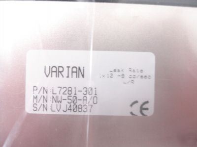 New varian vacuum pump valve nw-50