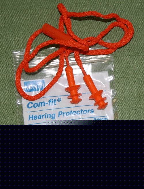 6 com-fit ear hearing protection reusable plugs -orange