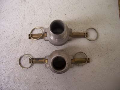 Pt 15C-1-1/2 in.locking hose fittings aluminum lot of 2