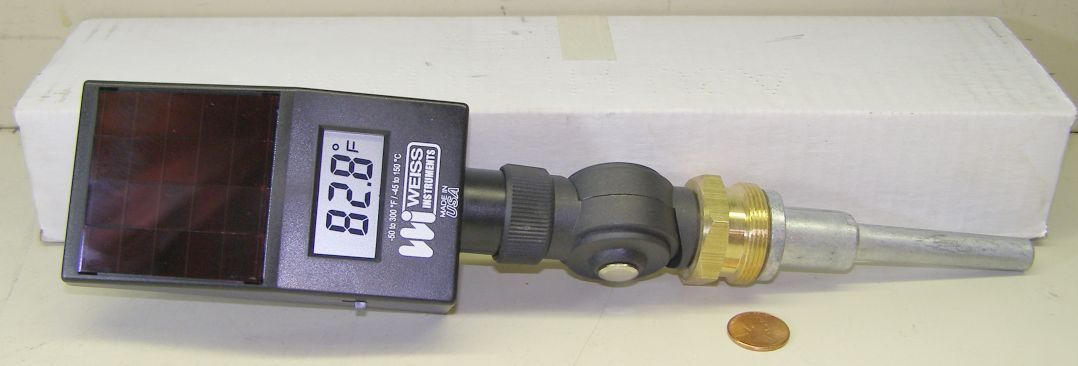 Weiss instruments vani-angle digital thermometer/solar.