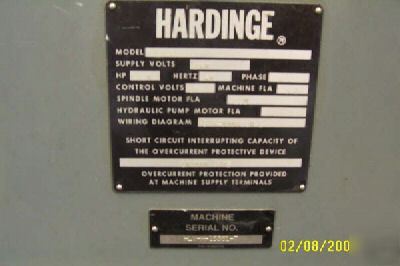1998 hardinge hlv h precision toolroom lathe excellent