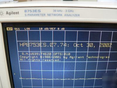 Agilent 8753ES rf analyzer - option 010 - price reduced