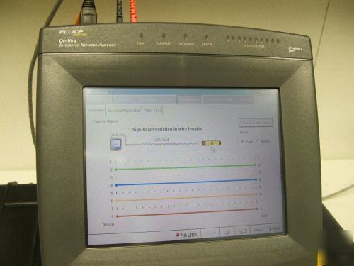 Fluke optiview opv-pro network analyzer w/ fiber test 