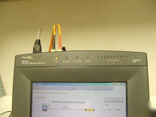 Fluke optiview opv-pro network analyzer w/ fiber test 