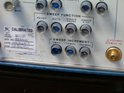 Gigatronics 1026 synthesizer from .05 mhz to 18 ghz 