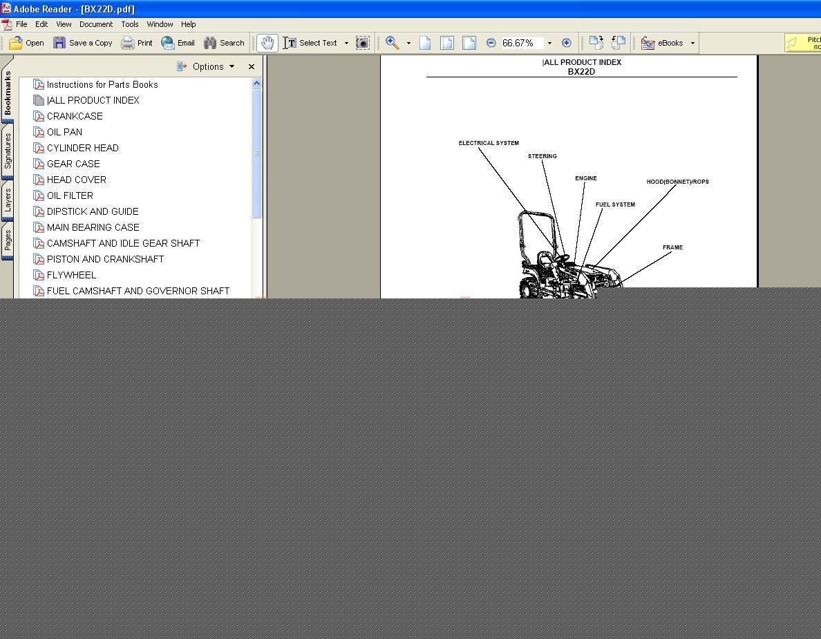 Kubota BX22 parts manual - we have other manuals