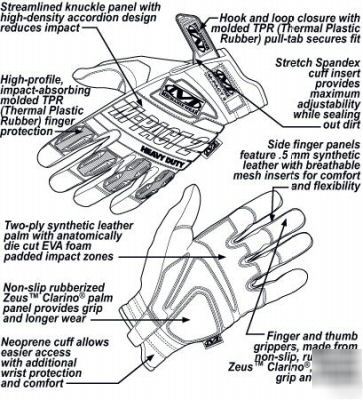 Mechanix m-pact 2 gloves orange xxlarge