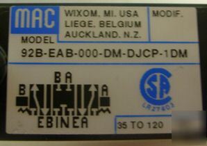 Mac valves solenoid valve 92B-eab-000-dm-djcp-1DA {lot}