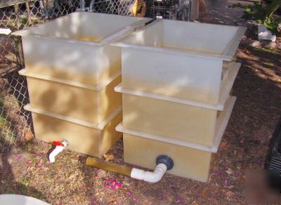 105 gal reinforced industrial poly plating tank & lid