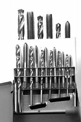 18 piece hss tap & drill set 