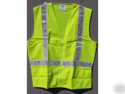 36 ea class ii 2 ansi osha traffic safety vest lime 3X