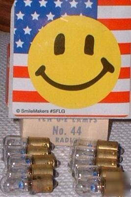 Ge-44 6.3V lamp radio test pilot bulb vintage brass 10