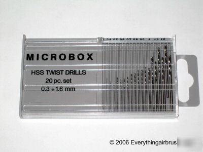 Microbox precision hss twist drill set 0.3MM -1.6MM