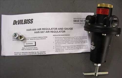 New devilbiss har-507 air regulator 60 cfm 