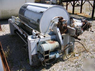 Used 3â€™ dia x 6â€™ l komline vacuum drum filter (8000)