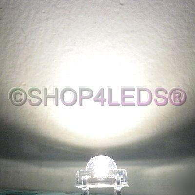 200 pcs 5MM 20000MCD super flux white led free resistor