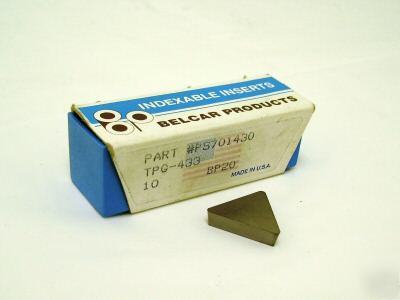 Belcar tpg 433 carbide inserts grade BP20