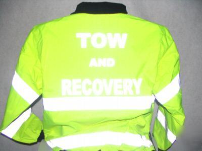 Tow and recovery reflective jacket, tow truck, tow, 2X