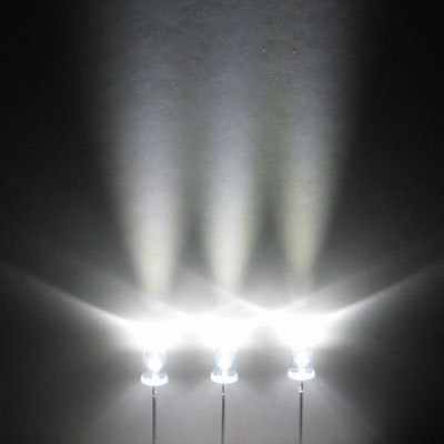 White led set of 5000 super bright 5MM 13000MCD+ f/r