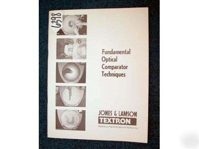 Jones & lamson optical comparator techniques manual