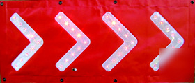 Led directional chevron mat magnetic mount