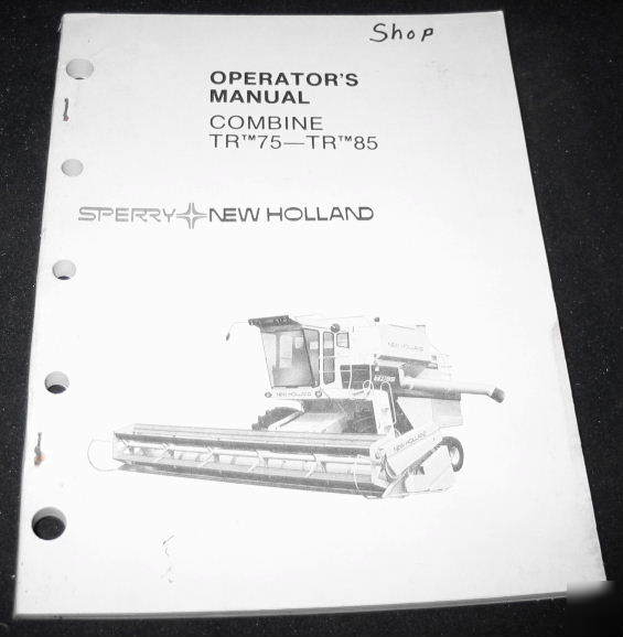 New holland combine tr 75 tr 85