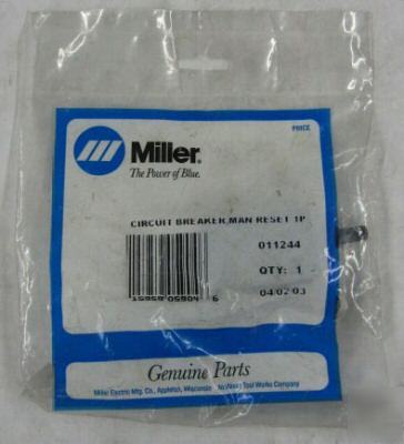 New miller 011244 circuit breaker, man reset 250 vac - 